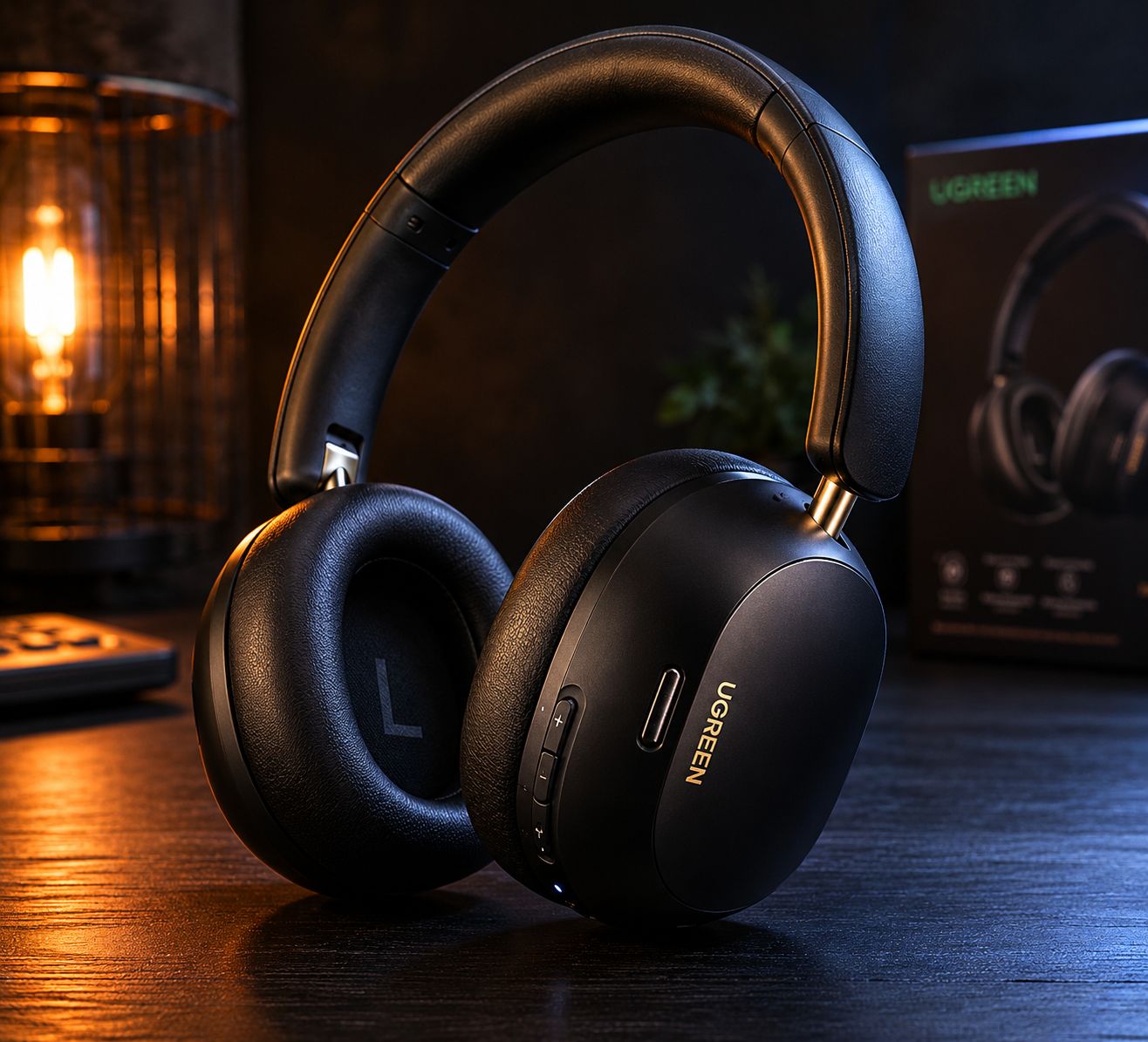 Max5C Wireless Bluetooth Headphones ANC 43Db Active Noise Cancellation Hi-Res LDAC 75H Spatial Audio Earphones Headset